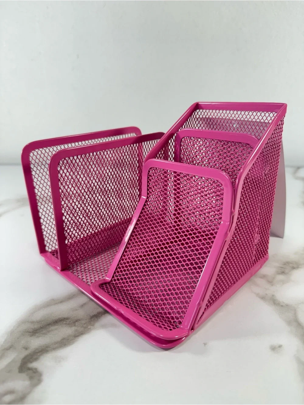 2 Pcs 3-Drawer & Compartment Metal Mesh Office Home Desktop Storage Organizer